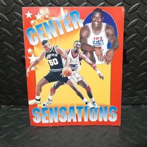 "Center Sensation" vintage pamphlet archiving historic centers in the NBA